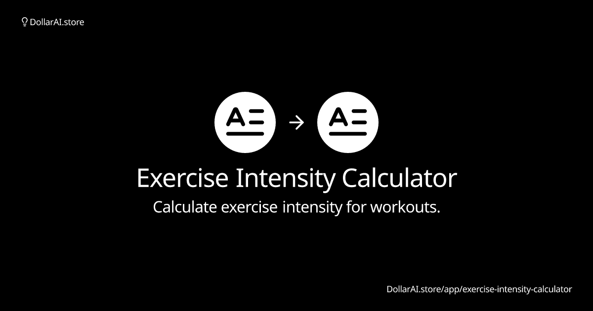 exercise-intensity-calculator