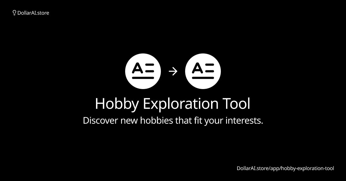 hobby-exploration-tool